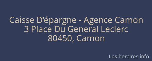 Caisse D'épargne - Agence Camon