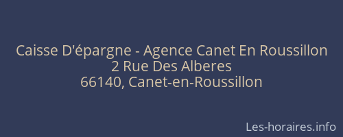 Caisse D'épargne - Agence Canet En Roussillon