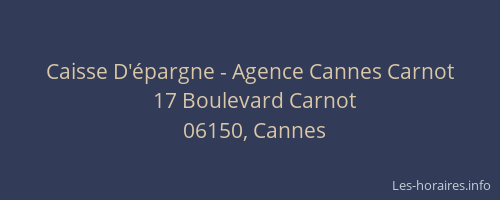 Caisse D'épargne - Agence Cannes Carnot