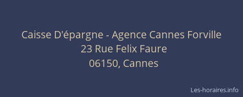Caisse D'épargne - Agence Cannes Forville
