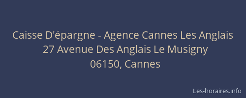 Caisse D'épargne - Agence Cannes Les Anglais