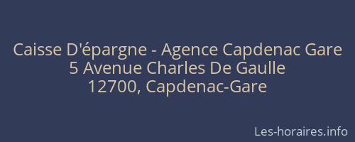 Caisse D'épargne - Agence Capdenac Gare