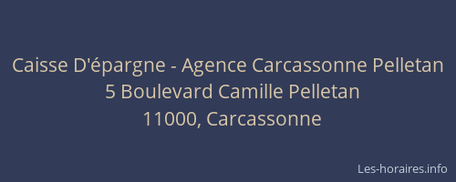 Caisse D'épargne - Agence Carcassonne Pelletan