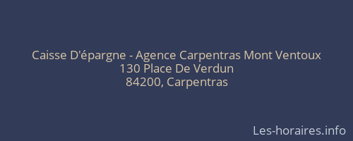 Caisse D'épargne - Agence Carpentras Mont Ventoux