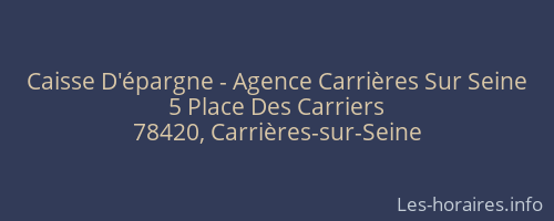 Caisse D'épargne - Agence Carrières Sur Seine