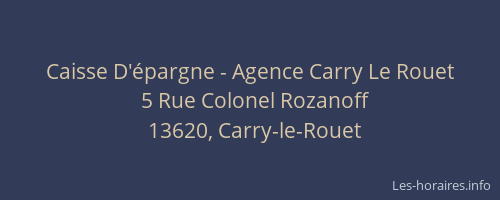 Caisse D'épargne - Agence Carry Le Rouet