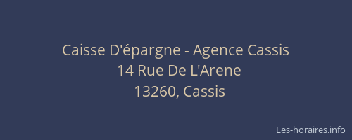Caisse D'épargne - Agence Cassis