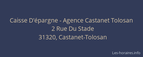 Caisse D'épargne - Agence Castanet Tolosan