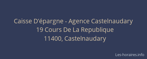 Caisse D'épargne - Agence Castelnaudary