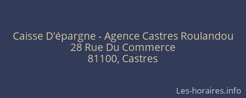 Caisse D'épargne - Agence Castres Roulandou