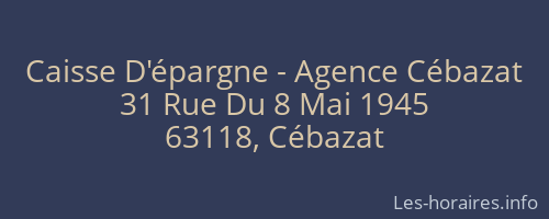 Caisse D'épargne - Agence Cébazat