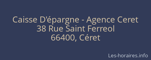 Caisse D'épargne - Agence Ceret