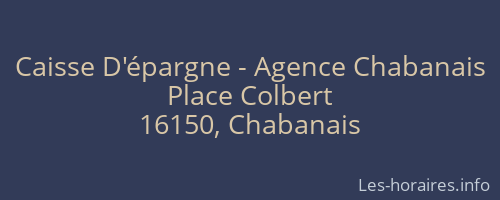 Caisse D'épargne - Agence Chabanais