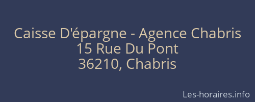 Caisse D'épargne - Agence Chabris