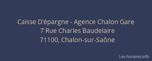 Caisse D'épargne - Agence Chalon Gare