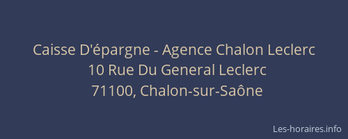 Caisse D'épargne - Agence Chalon Leclerc