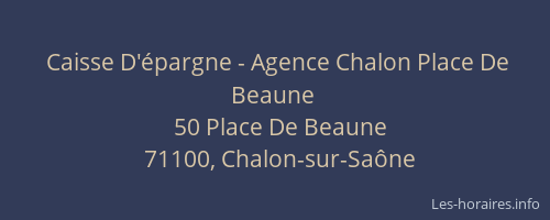 Caisse D'épargne - Agence Chalon Place De Beaune
