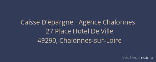 Caisse D'épargne - Agence Chalonnes