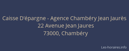 Caisse D'épargne - Agence Chambéry Jean Jaurès