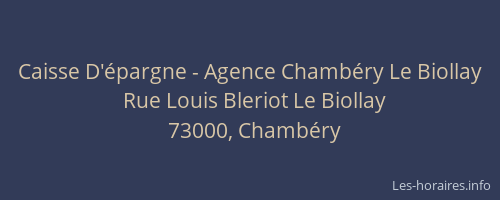 Caisse D'épargne - Agence Chambéry Le Biollay