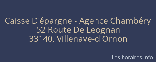 Caisse D'épargne - Agence Chambéry