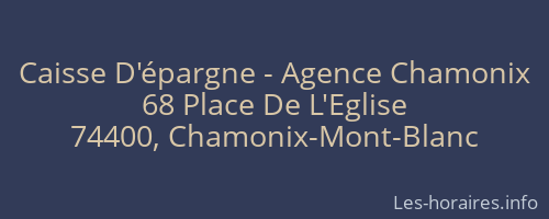 Caisse D'épargne - Agence Chamonix