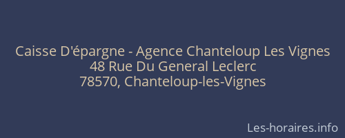 Caisse D'épargne - Agence Chanteloup Les Vignes