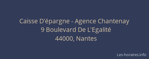 Caisse D'épargne - Agence Chantenay