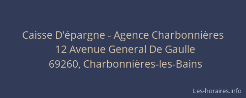 Caisse D'épargne - Agence Charbonnières