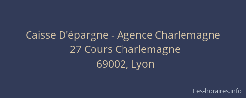 Caisse D'épargne - Agence Charlemagne