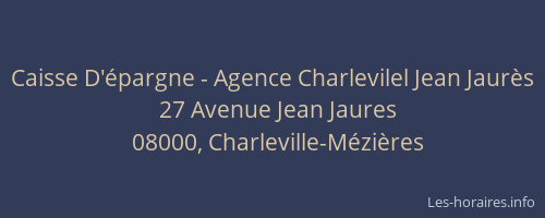 Caisse D'épargne - Agence Charlevilel Jean Jaurès