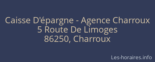 Caisse D'épargne - Agence Charroux
