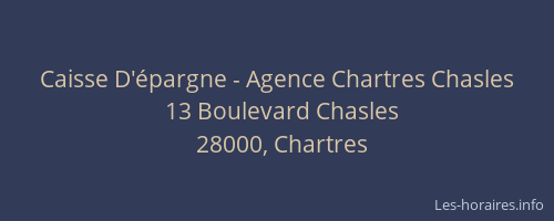 Caisse D'épargne - Agence Chartres Chasles