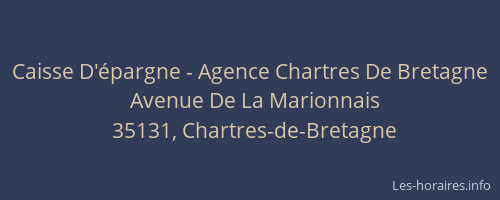 Caisse D'épargne - Agence Chartres De Bretagne
