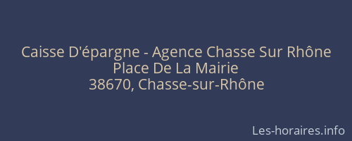 Caisse D'épargne - Agence Chasse Sur Rhône