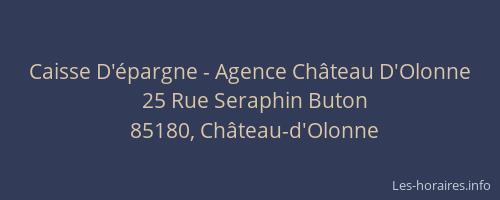 Caisse D'épargne - Agence Château D'Olonne