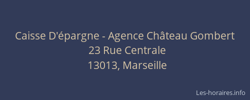 Caisse D'épargne - Agence Château Gombert