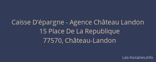 Caisse D'épargne - Agence Château Landon