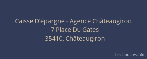 Caisse D'épargne - Agence Châteaugiron