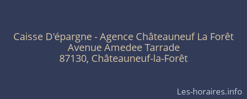 Caisse D'épargne - Agence Châteauneuf La Forêt