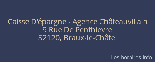 Caisse D'épargne - Agence Châteauvillain
