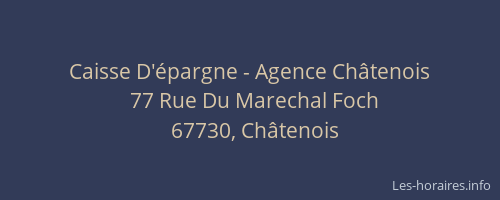Caisse D'épargne - Agence Châtenois