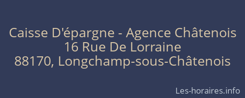 Caisse D'épargne - Agence Châtenois