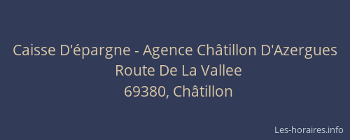 Caisse D'épargne - Agence Châtillon D'Azergues