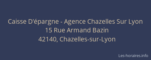 Caisse D'épargne - Agence Chazelles Sur Lyon