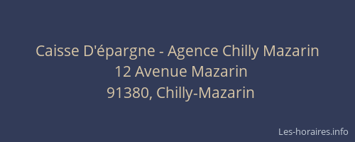 Caisse D'épargne - Agence Chilly Mazarin