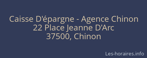 Caisse D'épargne - Agence Chinon