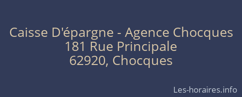 Caisse D'épargne - Agence Chocques