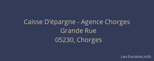 Caisse D'épargne - Agence Chorges