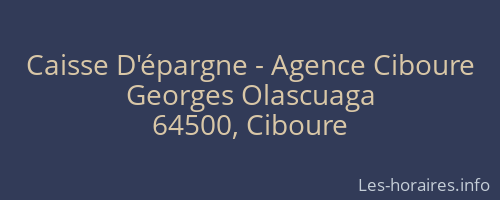 Caisse D'épargne - Agence Ciboure